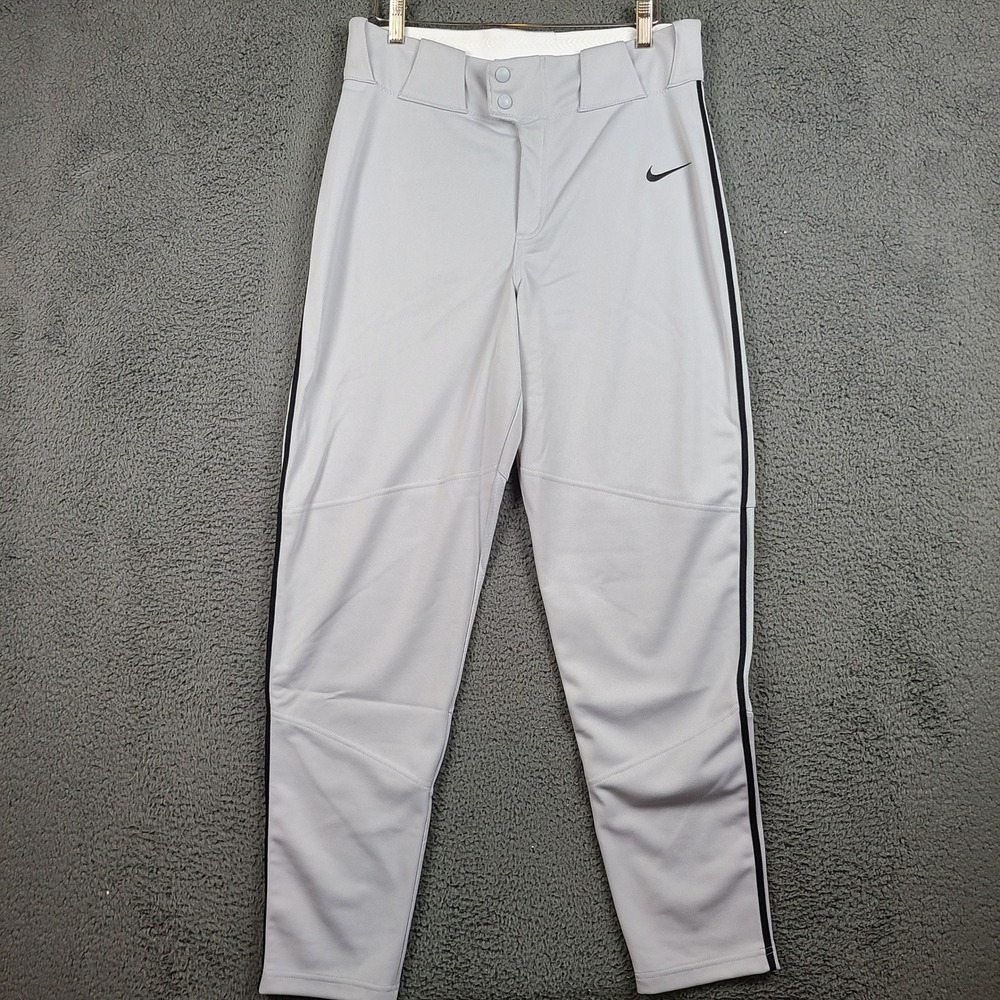 Nike Mens Grey Baseball Pants BQ5489-058 Team Engineered Piping Size M NEW